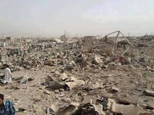 Devastation in Huwaija following coalition strike June 3 2015 (Iraqi Spring)