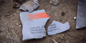 Missile fragment reportedly found at scene of a lethal Mosul airstrike, November 16 2015 (via NRN)