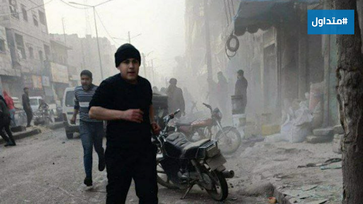 Euphates Eye reported from Al-Bab where missiles fell on crowded street market killing up to ten civilians.