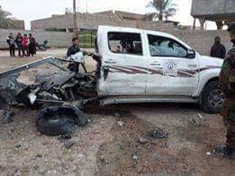 Aftermath of an alleged US-led coalition airstrike on a gathering of local security forces in al-Baghdadi, Al Anbar, Iraq on January 27th, 2018.