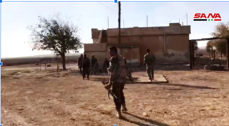 The aftermath of the alleged Turkish strike (via SANA)