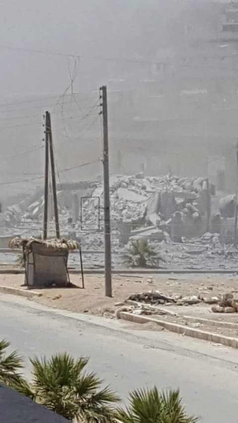 Manbij agricultural college was reportedly being used by ISIS as a temporary prion when it was bombed June 13th (via Manbij is the Mother of the World)