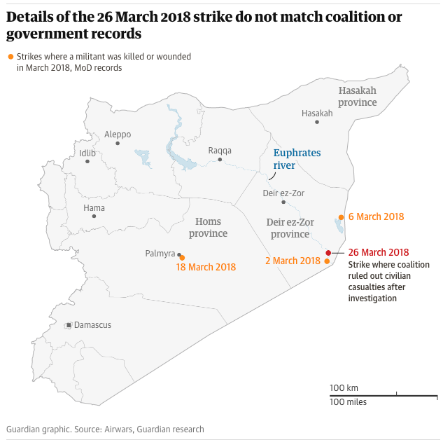 Graphic created by The Guardian of the strike location