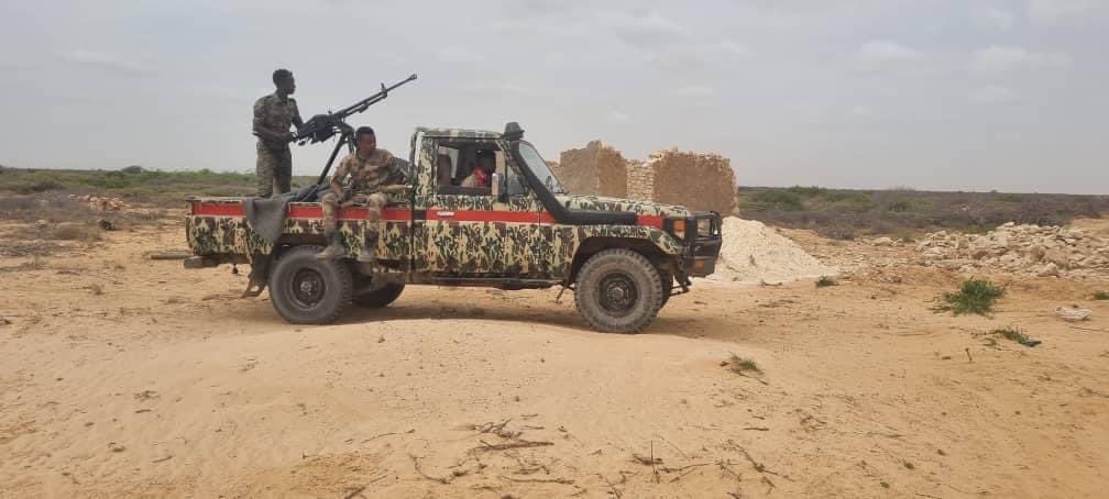 Image released by Somali National Armed Forces in association with an August 24th 2021 action at Amara