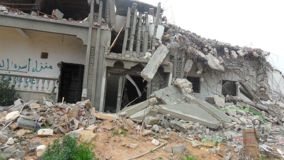 House allegedly destroyed by NATO airstrikes in Majer on August 8th, 2011 (via Zliten Majer Massacre)