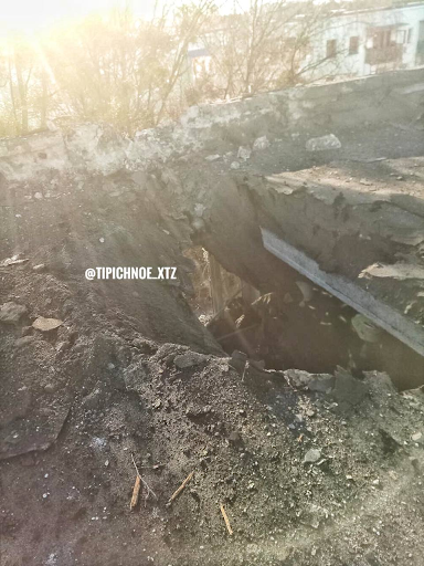 Damage caused by shelling of Kharkiv on March 20, 2022. (Image posted by Tipichnoextz via Telegram)