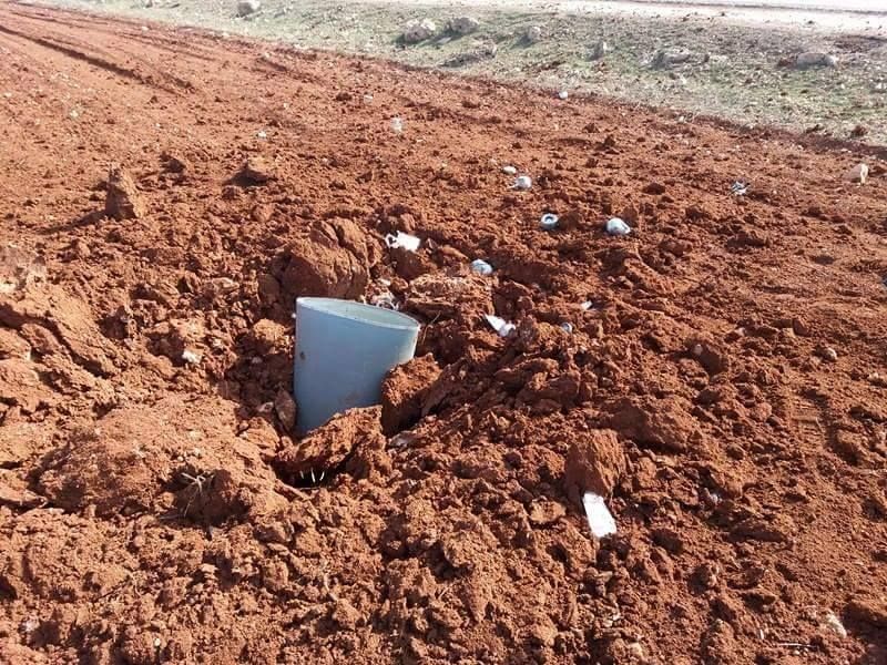 Alleged Russian cluster munitions from an attack on January 28th 2016 on the Maarasta al Khan road (via Halab Today TV)