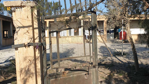 Damage caused by alleged Turkish shelling of Tel Tawel village on April 14, 2022. (Image posted by North Press Agency)