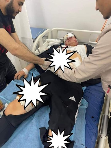 Mohamad Abu Zariba, nephew of MP Ali Abu Zariba who was injured by alleged GNU airstrikes on Al Maya port on May 28, 2023. (Image posted by Tarhouna 24 via Facebook)