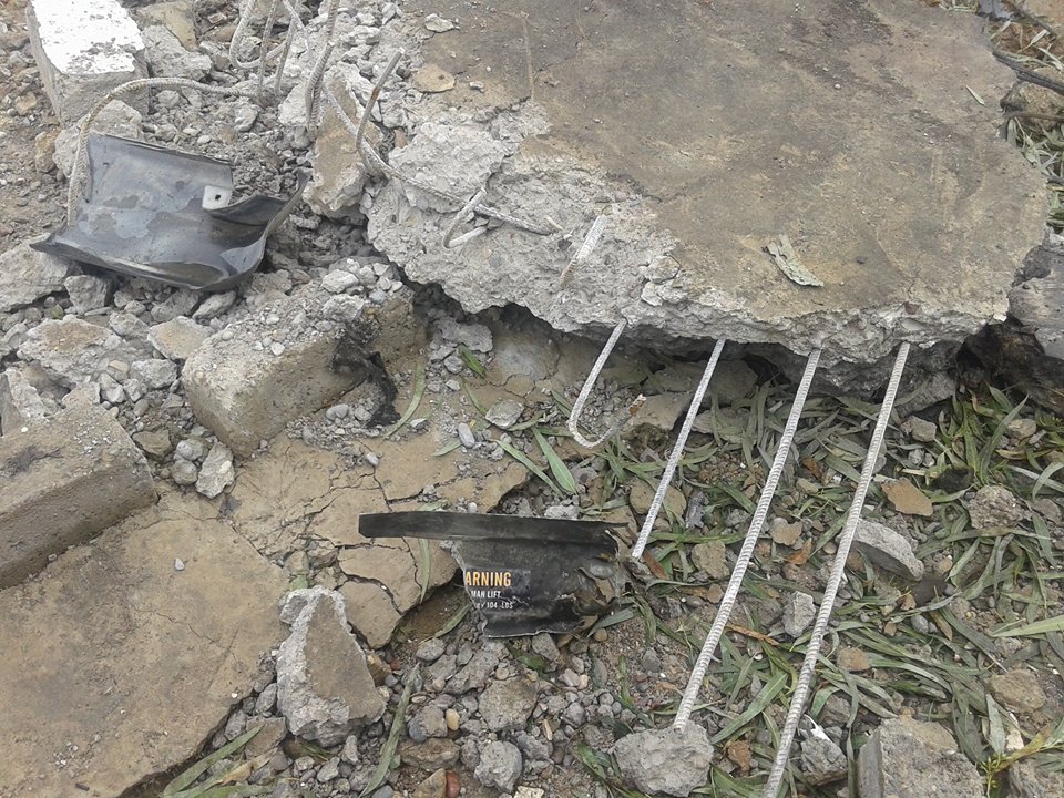 Another image of the bomb piece (photo provided by family member of the victims)