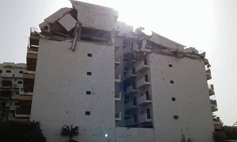 A picture of the insurance (Al Ta’min) building in Sirte that was bombed by the NATO Alliance on September the 16th 2011 (via @anvwl Facebook post)