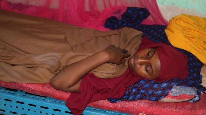 12-year-old Fatima Kusow, reportedly injured in a US strike on Jilib on February 2nd 2020 (via Radio Morad).