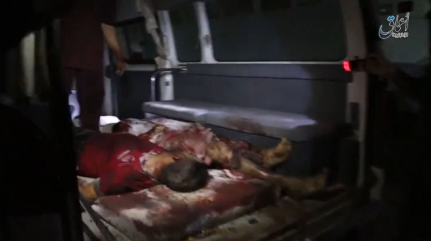 Victims of a reported Coalition drone strike at Hawija, Iraq Sept 17th 2015 