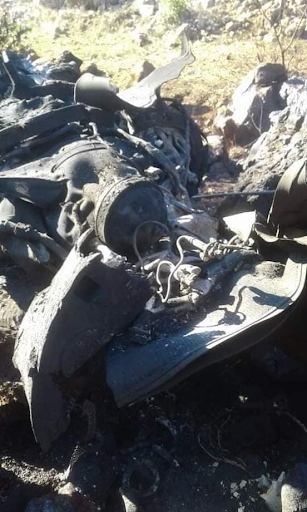 Remnants of a Syrian air defence rocket found in Al-Qadmous, Tartus, Tawahin village. (via @SAMSyria0).