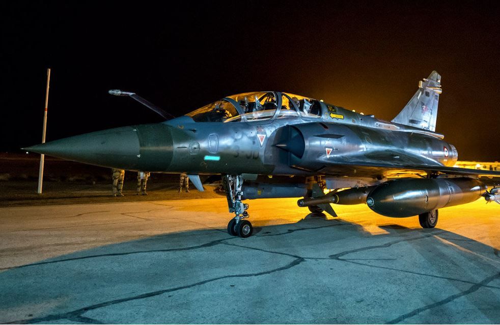 Mirage 2000 Ds carried out a rare French strke on Daesh in Syria Nov 8th 2015 (Ministère de la Défense)