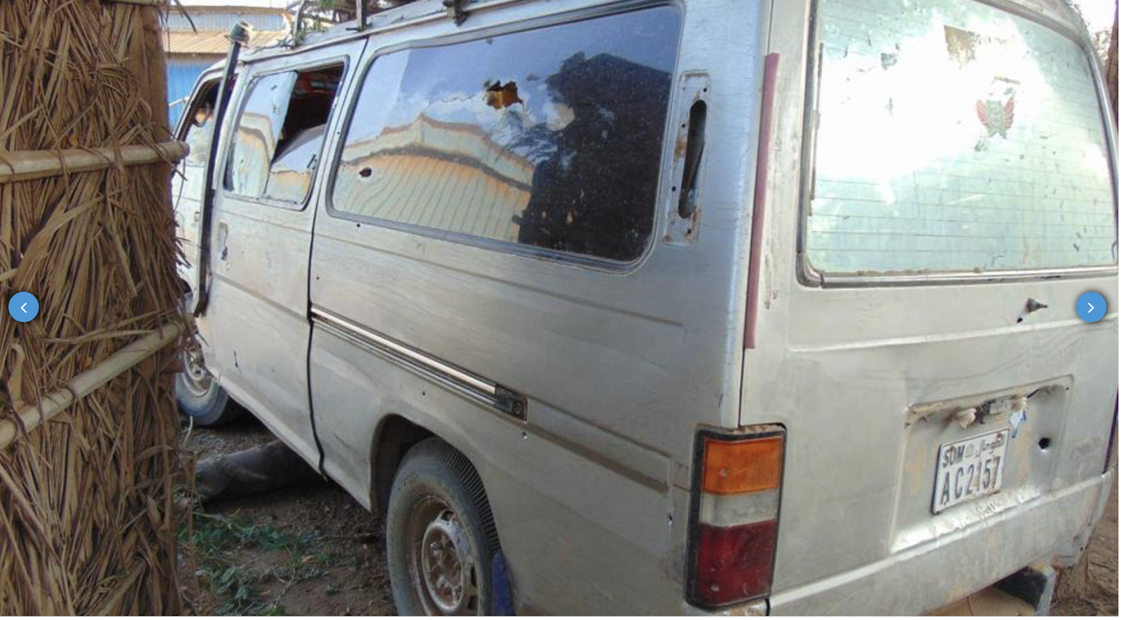 The minibus that reportedly was struck by a US strike, Ukunji, Lower Shabelle, April 4th, 2019 (via Garowe Online)