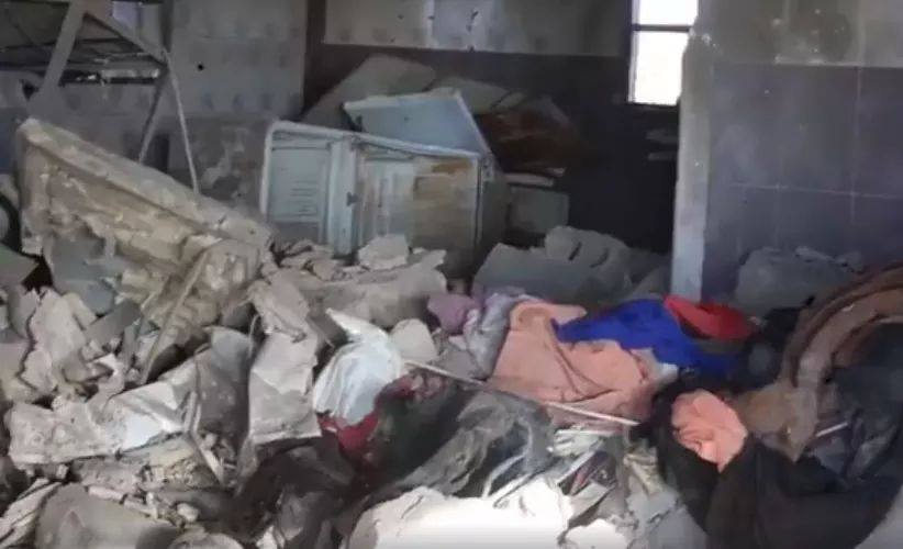 Destruction at al Bahra resulting from a reported Coalition strike on January 30th 2018 (via Euphrates Post)