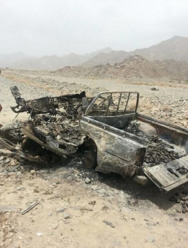 Vehicle that was damaged by the raid. Photo sent to Mwatana by a relative.
