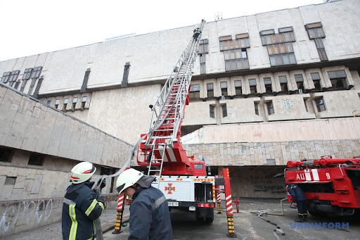 Aftermath of alleged Russian shelling of Kharkiv administration building on March 1, 2022. (Image Ukrinform