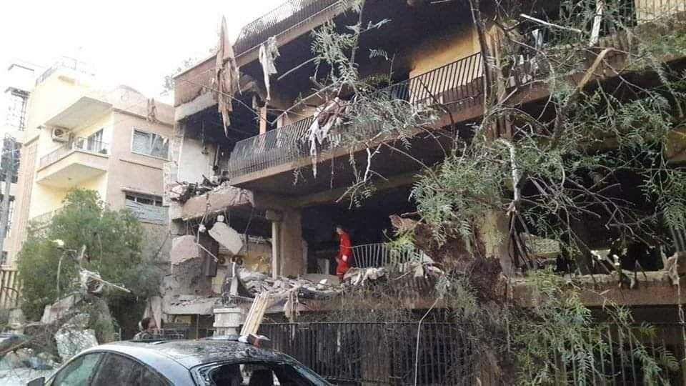 Aftermath of an alleged Israeli airstrike on Mazza in Damascus, Nov 12th 2019 (via Deirezzor Radio).