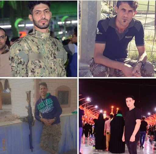 Image of the alleged members of the Iraqi Popular Mobilization Militia killed in US airstrikes on the Syrian-Iraqi border on June 28, 2021. (Image posted by @SAMSyria0)
