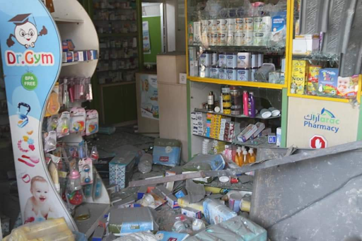 Destruction caused by alleged Israeli airstrikes in Shaboura, Gaza May 20 2021. Image posted on Twitter by @Motazpress.