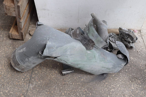 Damage caused by alleged Russian shelling of Dergachi on May 12, 2022. (Image posted by Viacheslav Zadorenko)