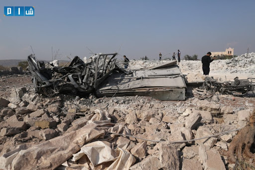 Photos of the location where ISIS leader Abu Bakr Al-Baghdadi was successfully targeted by US forces in Barisha/Idlib on 26-27 October 2019 (Via Shaam Network)
