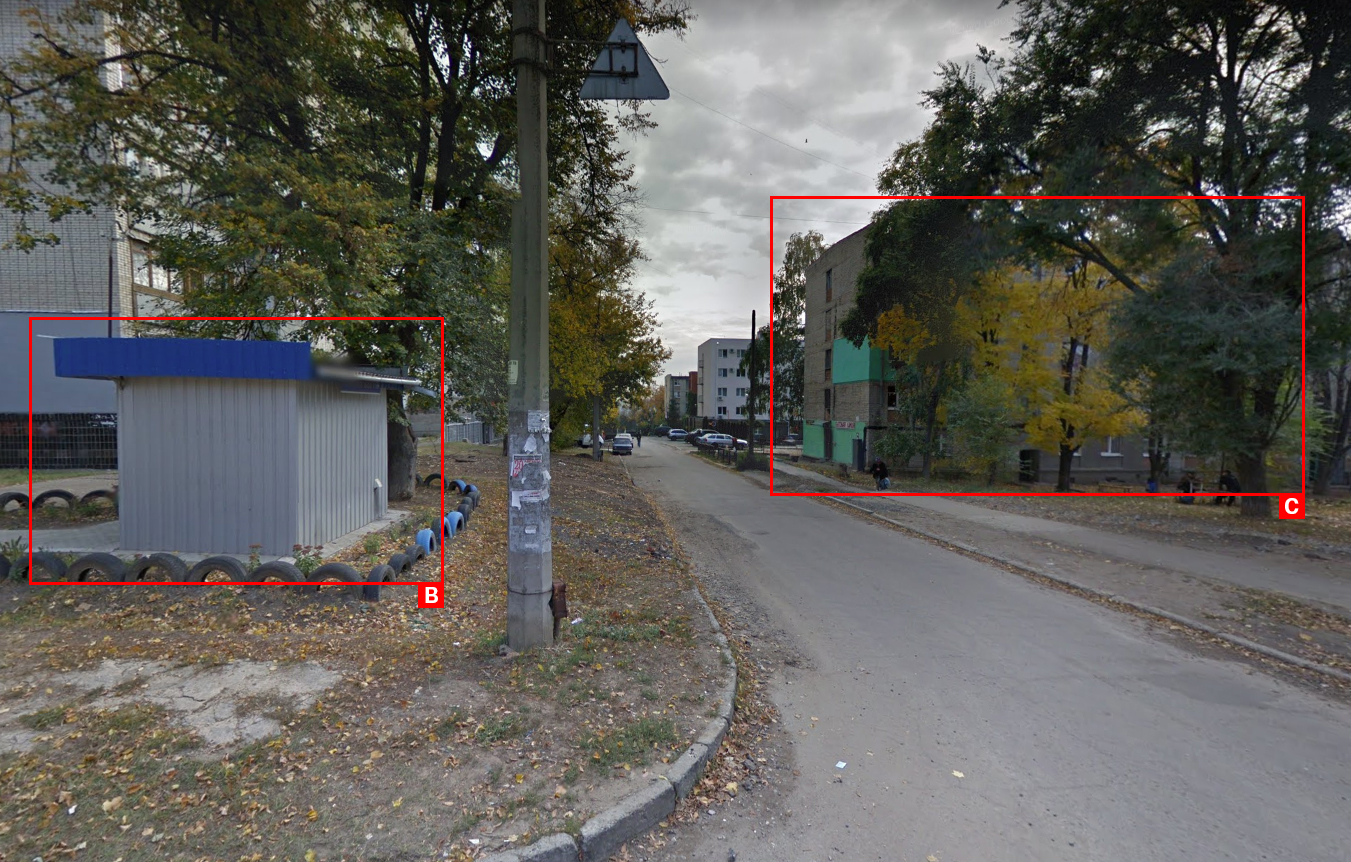 Tagged Street View imagery from Google Maps