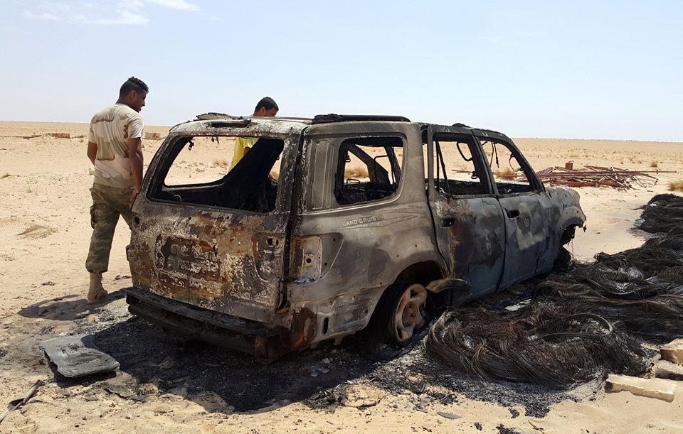The vehicle allegedly struck in the incident (via Libya Observer)
