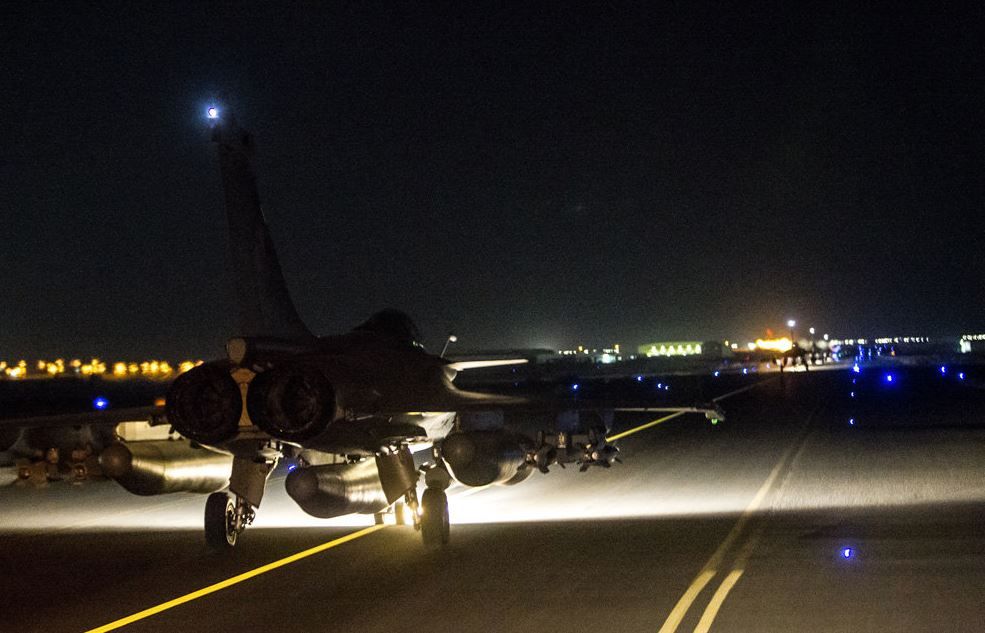 Multiple French aircraft participated in the retaliatory raid on Raqaa November 15th (Ministère de la Défense)