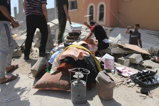 Items reportedly from the home of the Al-Mughayer family, destroyed by an alleged Israeli airstrike May 20 2021. Image posted on Twitter by @bnt_alkatayib.