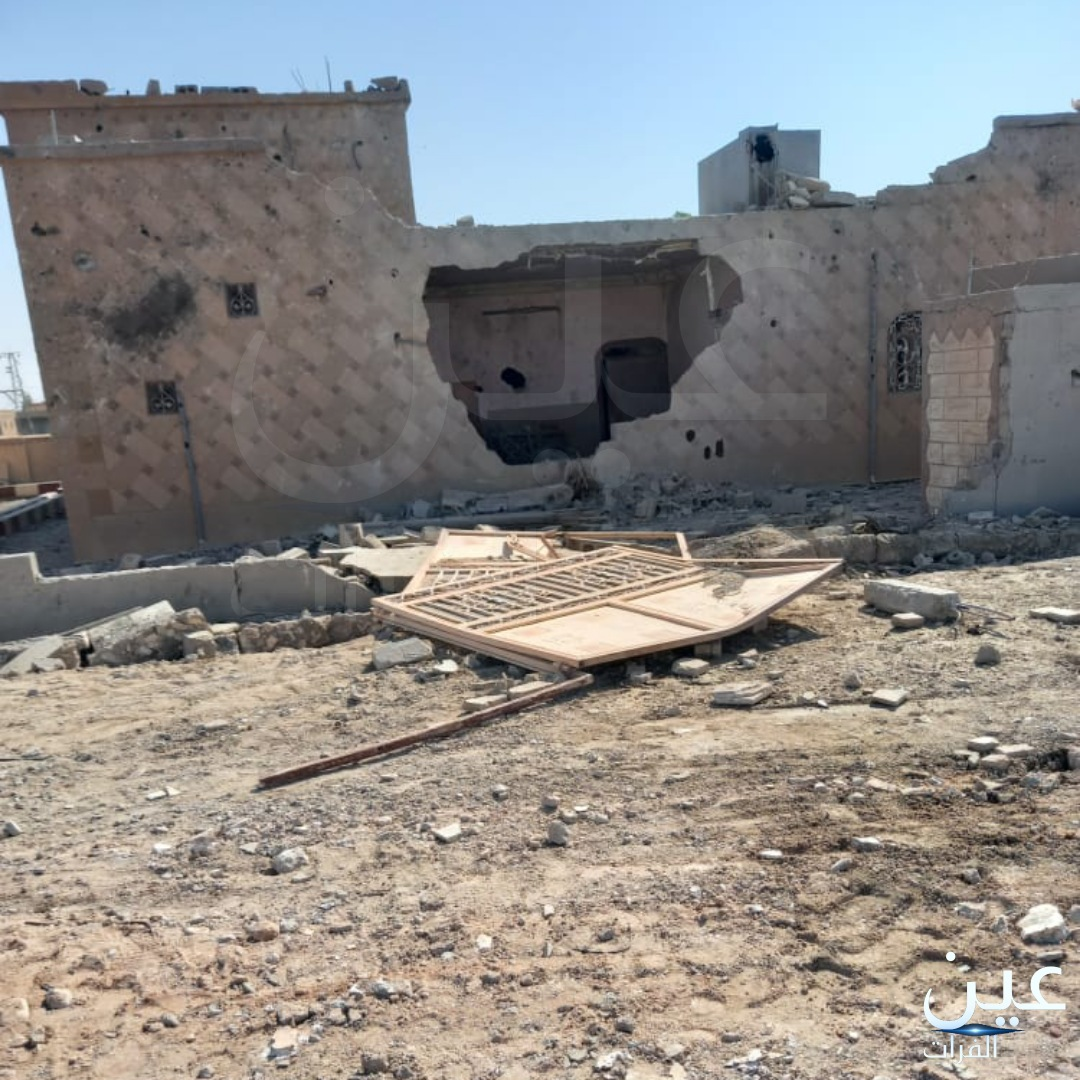 Damage to a Civilian house caused by the US airstrikes on the border areas of Al-Bukamal countryside on June 28, 2021. (Image posted by Eye of Euphrates via Facebook)