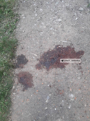 One of the victims of alleged Russian shelling of Lysa Gore on April 11, 2022. (Image posted by H_saltovka via Telegram)