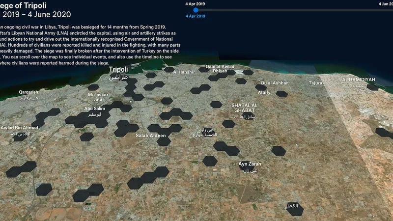 The siege of Tripoli: visualising a year of violence
