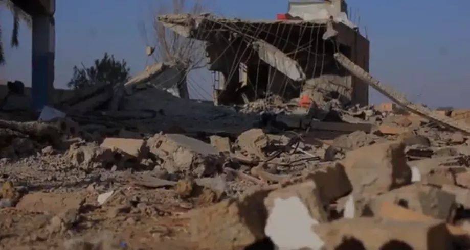 Scenes of destruction at Bahra late January 2018 (via Euphrates Post)
