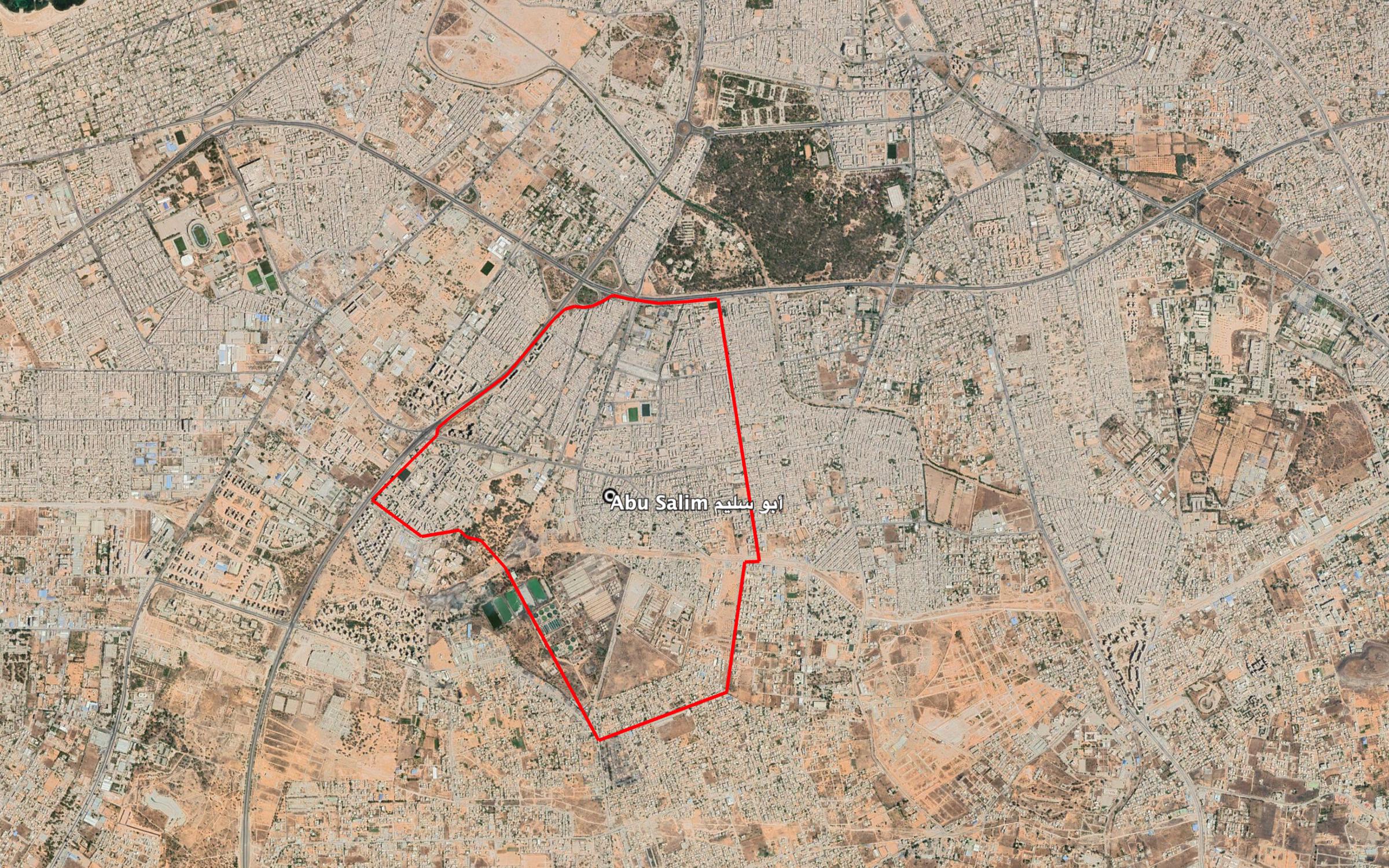 Reports of the incident mention the neighbourhood of Abu Salim (أبو سليم).