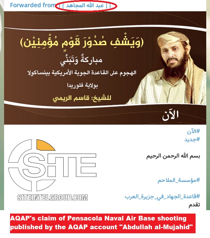 SITE Intelligence identified Al-Maliki with an AQAP media feed, "Abdullah al-Mujahid" (SITE Intelligence, May 18th 2020)
