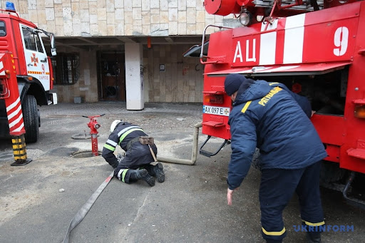 Aftermath of alleged Russian shelling of Kharkiv administration building on March 1, 2022. (Image Ukrinform