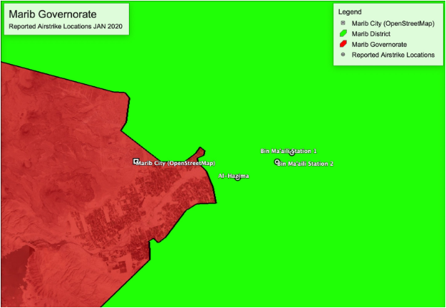 The January 27th strike reportedly took place in Al-Hazmia, Wadi Obeida (@JoshuaKoontz__, January 28th 2020)