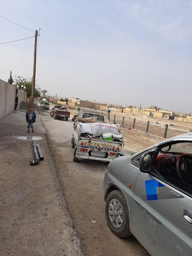 According to @me_delal, civilians are fleeing Ain Issa as a result of renewed Turkish shelling.
