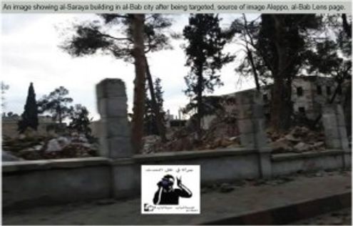This image of post-strike destruction at Al Babs featured in a major report by VDC into the airstrike.