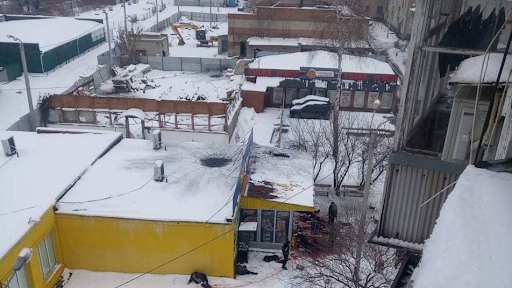 "As a result of the shelling, four people died and at least 15 were injured, the Kharkiv Regional Prosecutor's Office reported." (Image via Suspilne.media)