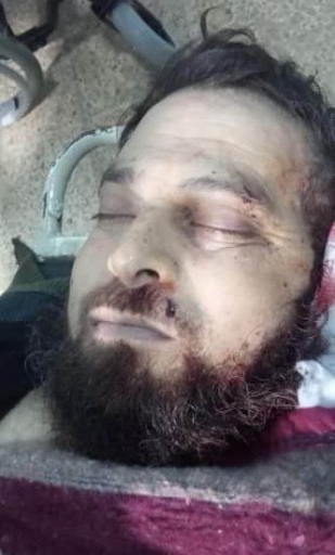 "The killing of Abu Satif Zaidan of the Al-Jolani Authority, shot by the #coalition, when he was near the target place for the landing in #Atma." (Image via @mzmgr941 / Twitter)