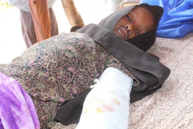 Chilld allegedly injured by US strike on Kunya Barrow on May 17th, 2020 (via Somali Memo)