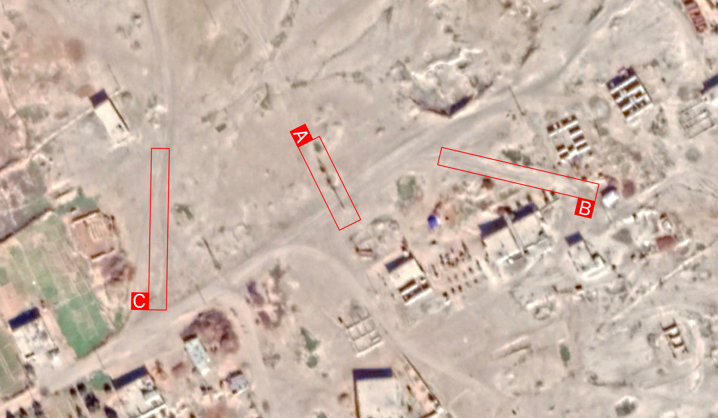 Tagged satellite imagery according to sources.
