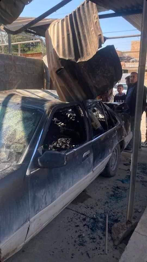 Effects of the US strike in Al-Qaim district on February 3, 2024. (Image posted by ِMountather Al Zaydi)