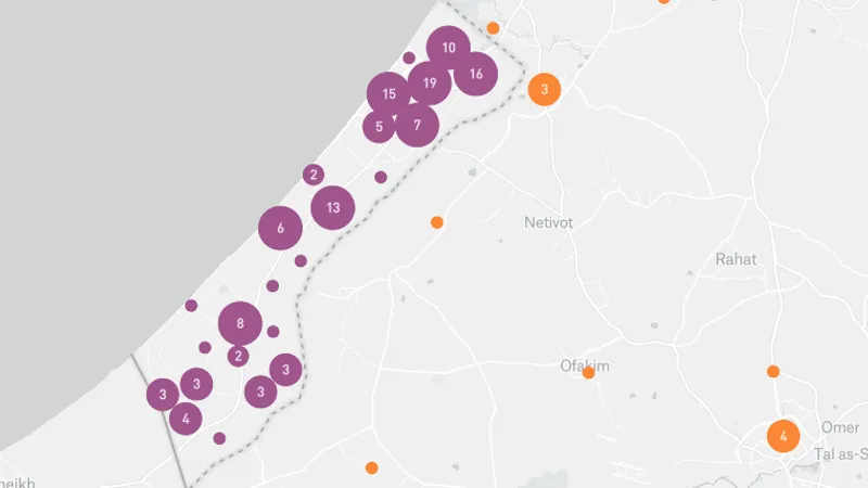 Israeli Military in the Gaza Strip May 2021 Casualty Map