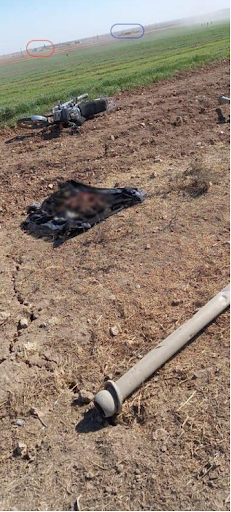 Footage circulated on social media of what is believed to be al-Shuhail’s body parts and the location where the drone hit.