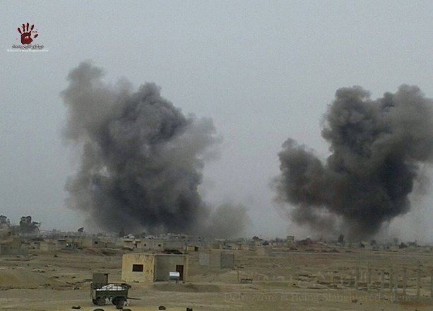 Image showing an alleged Russian strike on Mahimideh, Jan 28th (via Deir Ezzor is Being Slaughtered Silently)